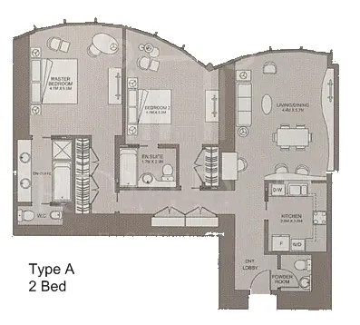Type A - 2 Bedroom