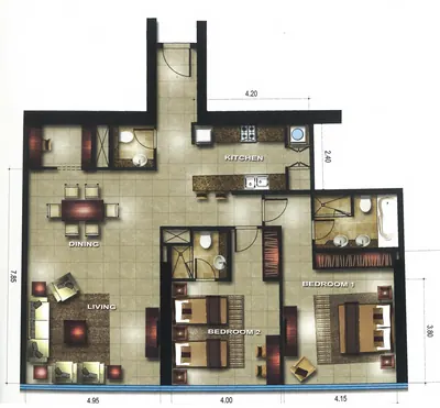 2 Bed - 1442 sqft