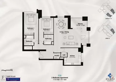 F20 - 2 Bedroom - 1735 sq ft