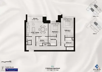 F21 - 2 Bedroom - 1317 sq ft