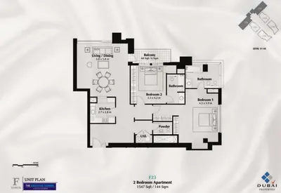 F23 - 2 Bedroom - 1547 sq ft