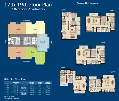 All 17th to 19th Floor Plans