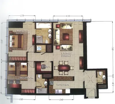 2 Bed - 1253 sqft