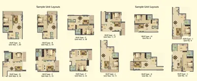 1 Beds Units (1-14)