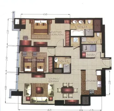 2 Bed - 1277 sqft