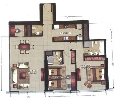 2 Bed - 1438 sqft