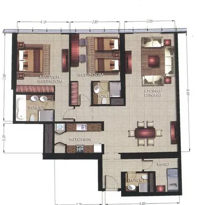 2 Bed - 1502 sqft