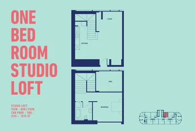 1 Bed Loft 2
