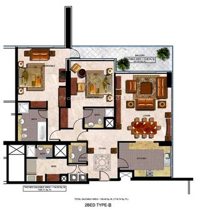 Type B - 2 Bed