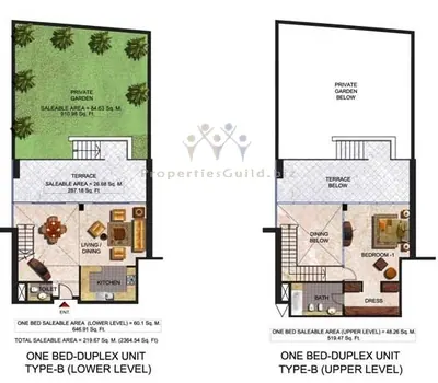 Type B - Duplex - 1 Bed