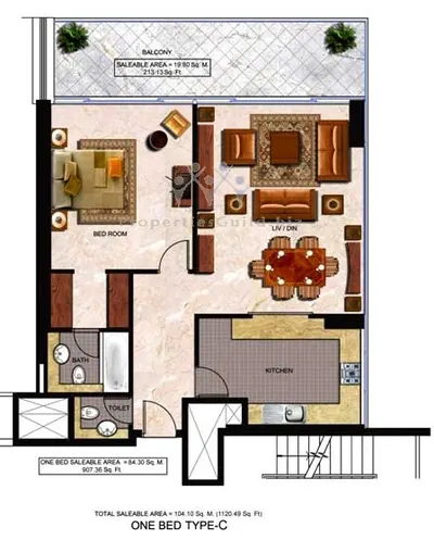 Type C - 1 Bed