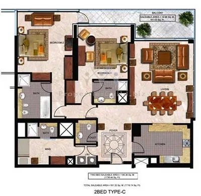 Type C - 2 Bed