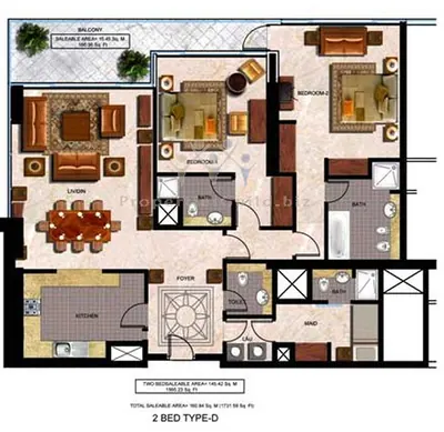 Type D - 2 Bed
