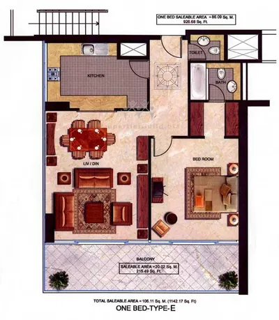 Type E - 1 Bed