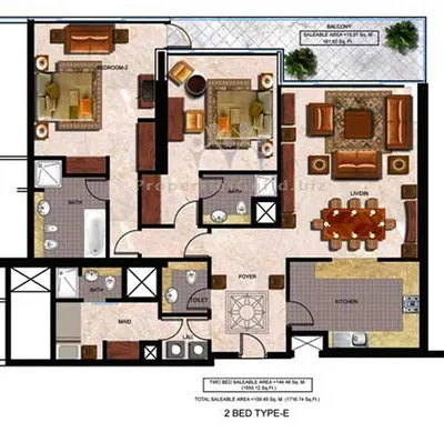 Type E - 2 Bed