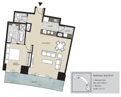 1 Bedroom - Typical