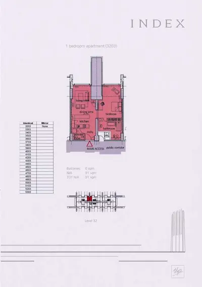 1-Bed - Level 32 - Unit 3