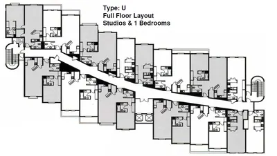 Type U - Typical 1 Beds