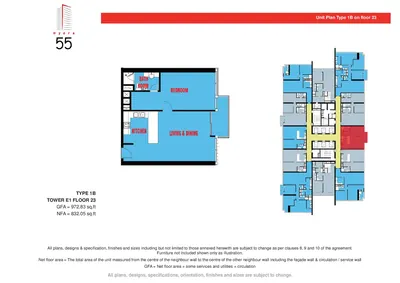 Floor 23 - Type 1B