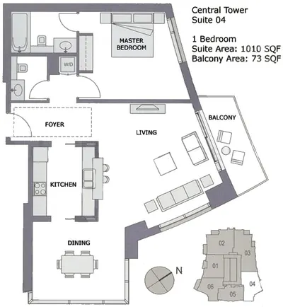 Unit 04 -1 Bedroom - 1083 sq ft
