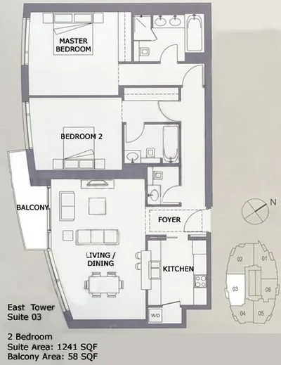Unit 03 -2 Bedroom - 1299 sq ft