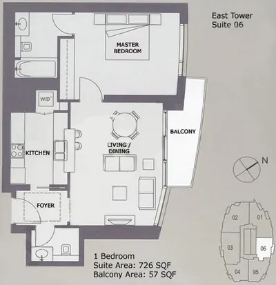 Unit 06 -1 Bedroom - 783 sq ft