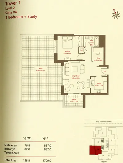 Level 2 - Suite 04 - 2 Bed - 1709 sq ft