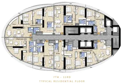 7th to 33rd Floor Plan