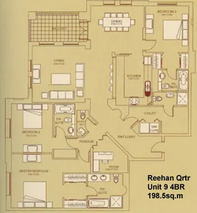 Unit 09 - 4 Bedroom - 1985 sq ft