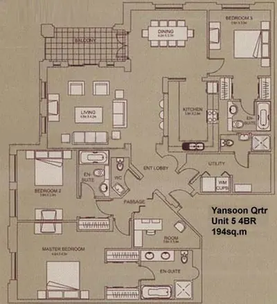 Unit 05 - 4 Bedroom - 1940 sq ft