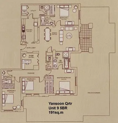 Unit 09 - 5 Bedroom - 1910 sq ft