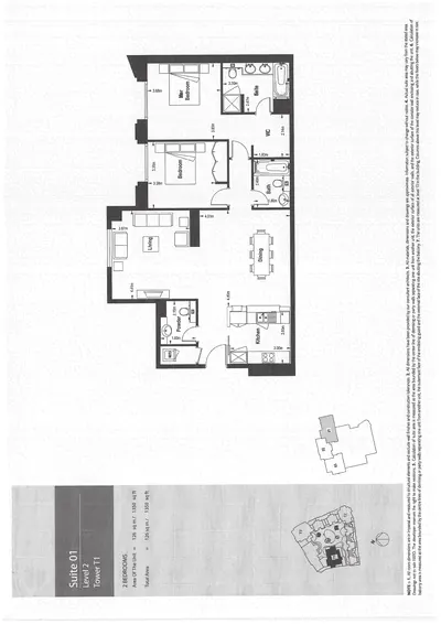 Tower 1 - Lev 2 - Suite 01 - 2 Bedroom