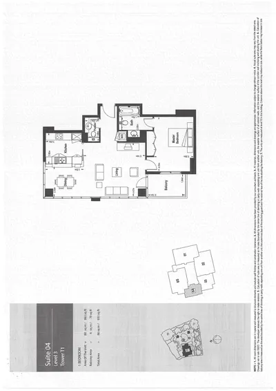 Tower 1 - Lev 3 - Suite 04 - 1 Bedroom