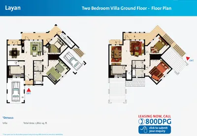Layan - 2 Bed Villa - 1860 sq ft