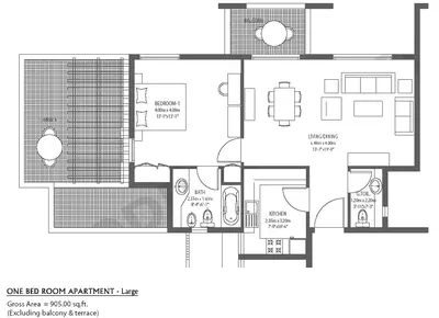 1 Bed - Type 2 Large