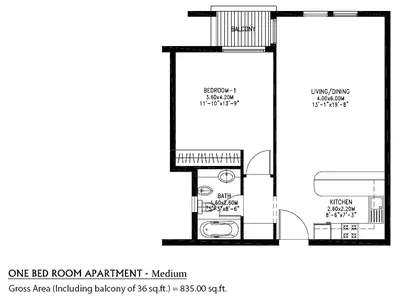 1 Bed - Medium