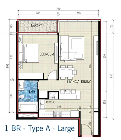 1 Bed - Large A
