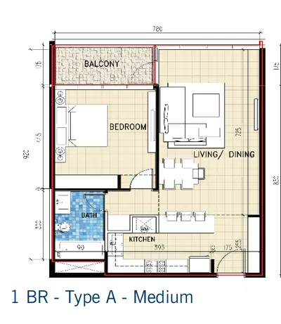 1 Bed - Medium A