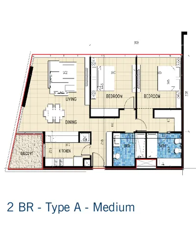 2 Bed - Medium A