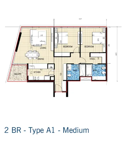 2 Bed - Medium A1
