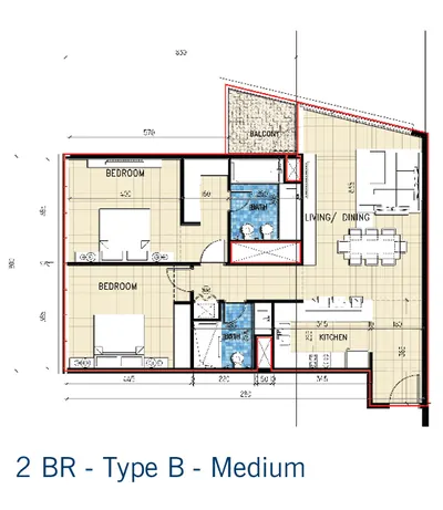2 Bed - Medium B
