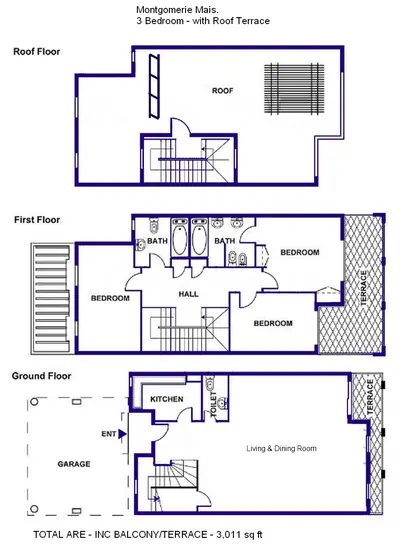 3 - Bedroom - 3011 sq ft