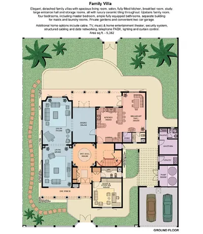 4 - Bedroom - Family Villa - Lower Floor- 4682 sq ft