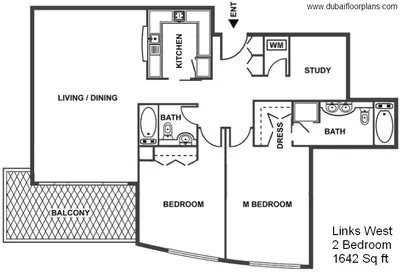 West Tower - Unit X - 2 Bedroom - 1642 sq ft