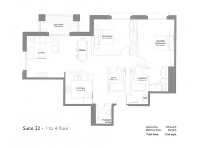 Arno - 2 Bedroom - 1340 sq ft