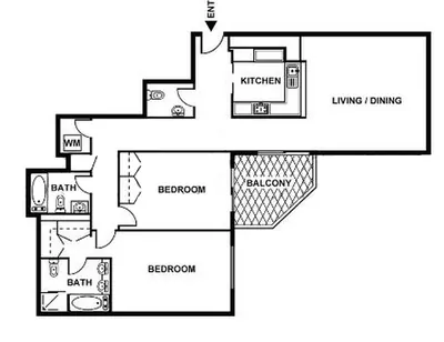 Travo - 2 Bedroom - 1411 sq ft