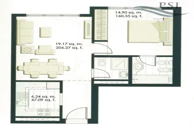 1 Bed - Type F