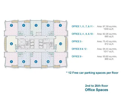 2nd - 25th Floors - Offices