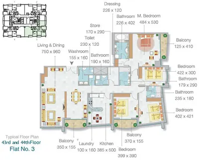 3 beds - Unit 3