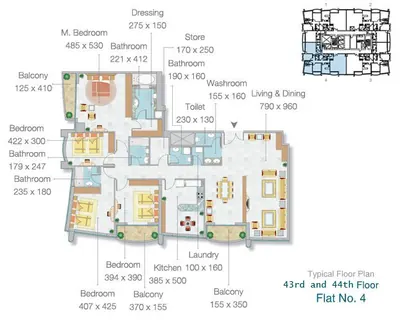 3 beds - Unit 4